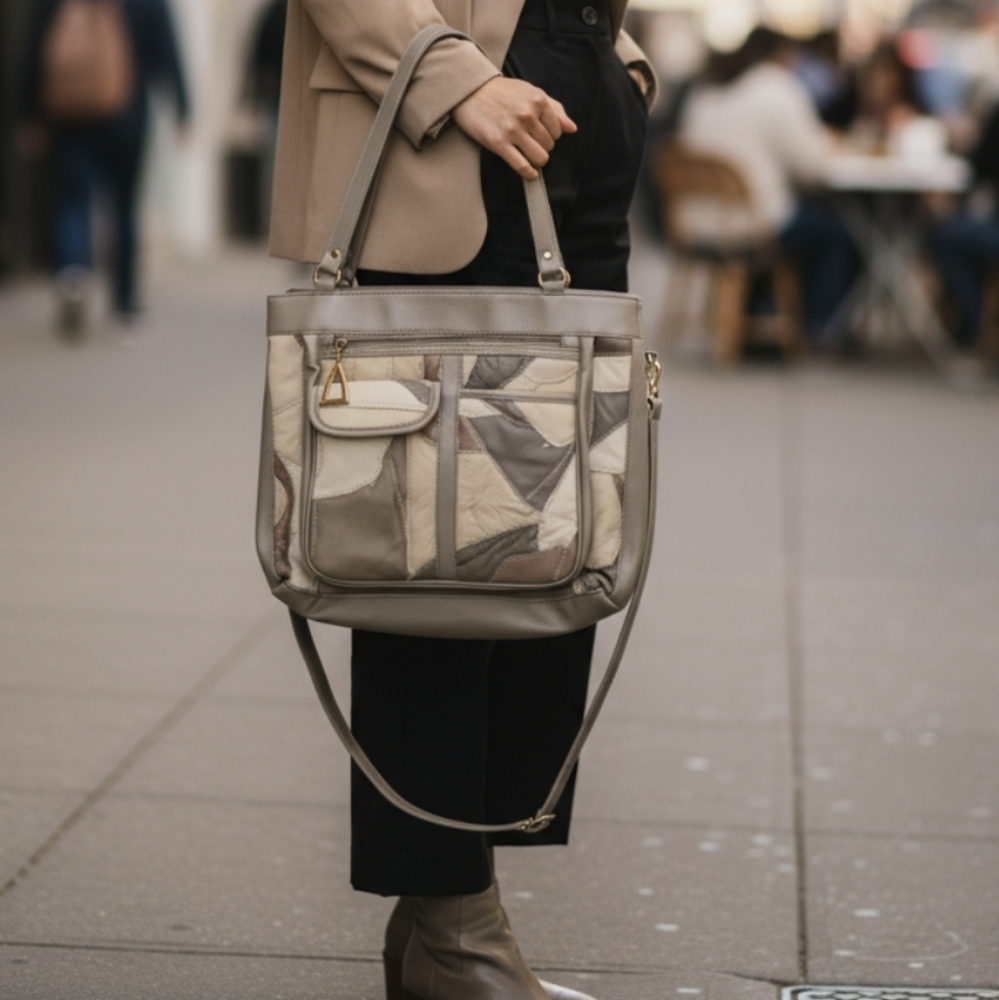 Vintage patchwork leather purse.
